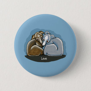Italian Greyhound Huddle 6 Cm Round Badge