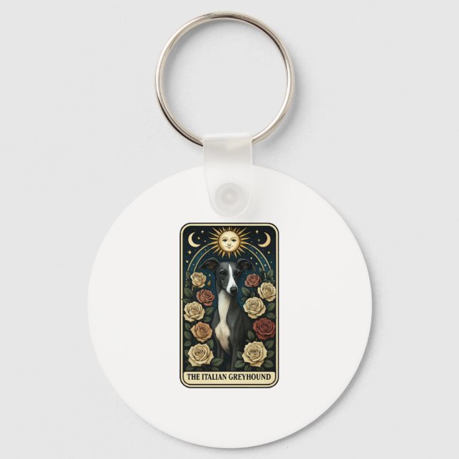 Italian Greyhound Key Ring (Front)