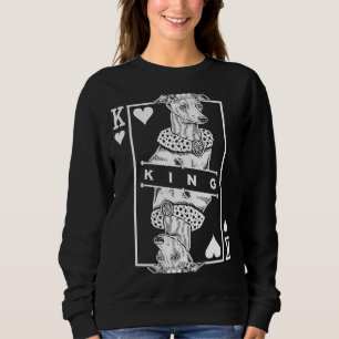 Italian Greyhound King Of Hearts Dog Pop Sweatshirt