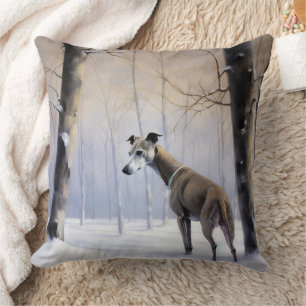 Italian Greyhound Let It Snow Christmas Cushion