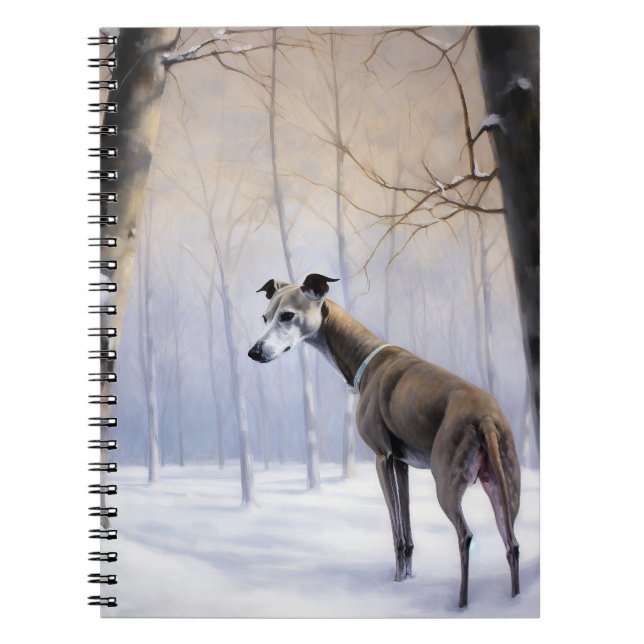Italian Greyhound Let It Snow Christmas Notebook (Front)