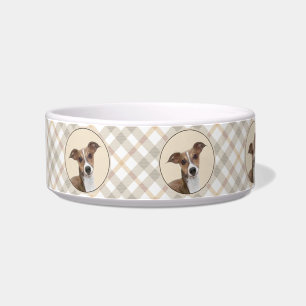 Italian Greyhound Painting - Cute Original Dog Art Bowl