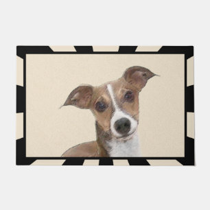 Italian Greyhound Painting - Cute Original Dog Art Doormat