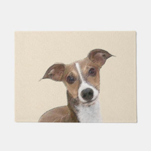 Italian Greyhound Painting - Cute Original Dog Art Doormat