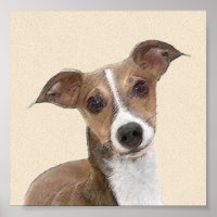 Italian Greyhound Painting - Cute Original Dog Art