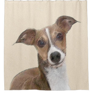 Italian Greyhound Painting - Cute Original Dog Art Shower Curtain