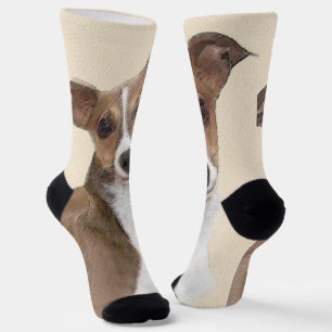 Italian Greyhound Painting - Cute Original Dog Art Socks
