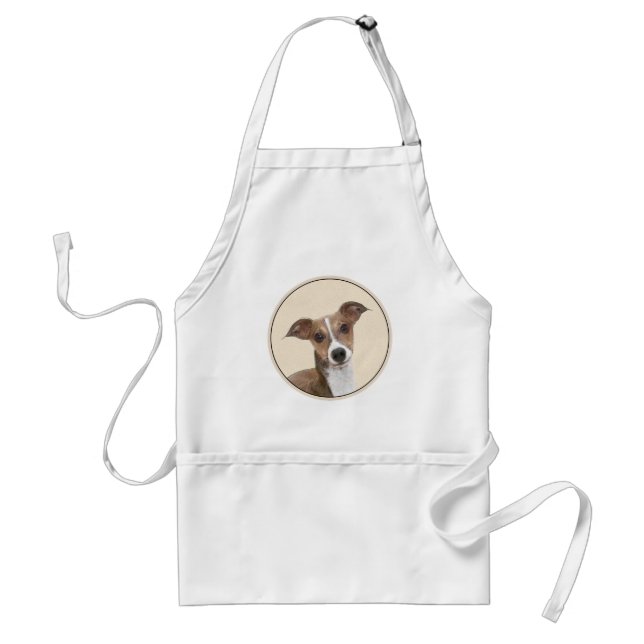 Italian Greyhound Painting - Cute Original Dog Art Standard Apron (Front)