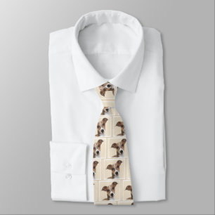 Italian Greyhound Painting - Cute Original Dog Art Tie