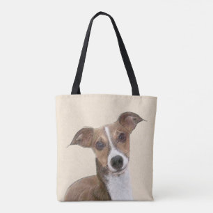 Italian Greyhound Painting - Cute Original Dog Art Tote Bag