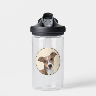 Italian Greyhound Painting - Cute Original Dog Art Water Bottle