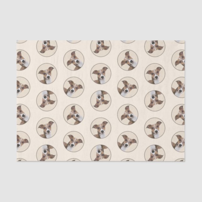 Italian Greyhound Painting Sable Original Dog Art Tissue Paper (Front)