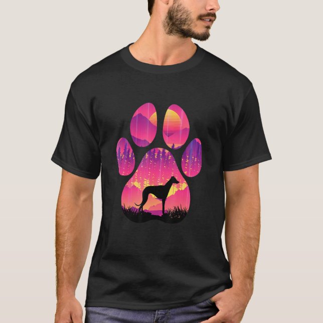 Italian Greyhound Paw Mum Dad Dog  Women Men T-Shirt (Front)