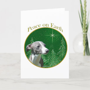 Italian Greyhound Peace Holiday Card