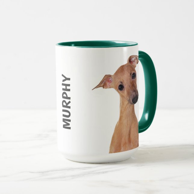 Italian Greyhound Personalised  Mug (Front Right)