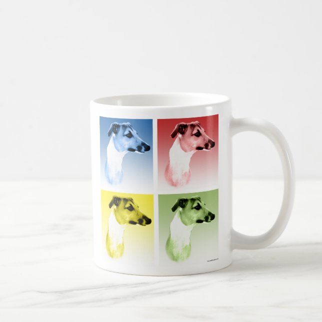 Italian Greyhound Popart Coffee Mug (Right)