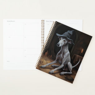 Italian Greyhound Pumpkins Halloween Scary Planner