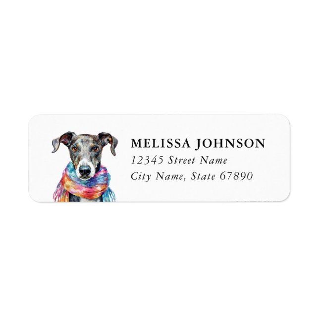 Italian Greyhound Return Address Labels (Front)