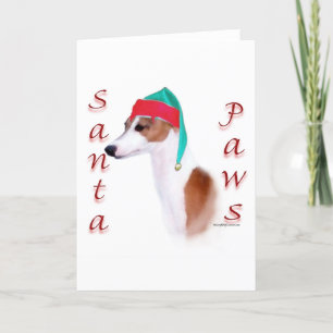 Italian Greyhound Santa Paws Christmas Card