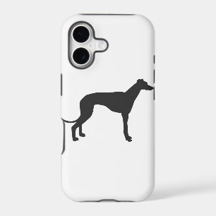 Italian Greyhound silhouette in black