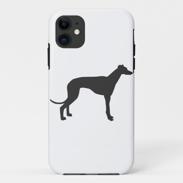 Italian Greyhound silhouette in black Case-Mate iPhone Case (Back)
