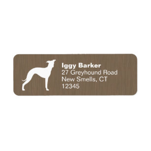 Italian Greyhound Silhouette Return Address Label