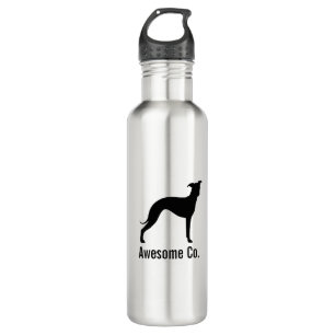 Italian Greyhound Silhouette with Custom Text 710 Ml Water Bottle