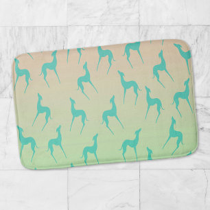Italian Greyhound Silhouettes Pattern Dog lover Bath Mat