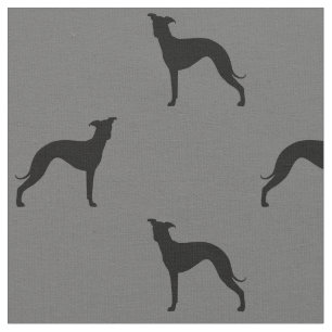 Italian Greyhound Silhouettes Pattern Fabric