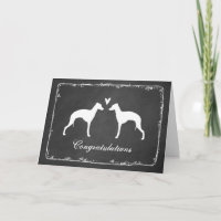 Italian Greyhound Silhouettes Wedding Congrats