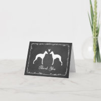 Italian Greyhound Silhouettes Wedding Thank You