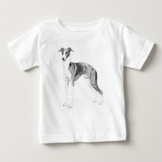 Italian Greyhound Style Baby T-Shirt (Front)