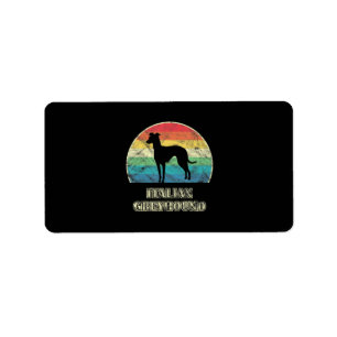 italian greyhound  style dog label