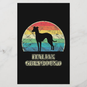 italian greyhound style dog stationery