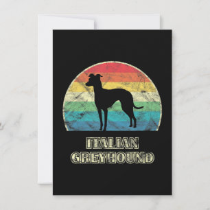 italian greyhound style dog thank you card
