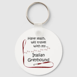 Italian Greyhound Travel Leash - Keychain