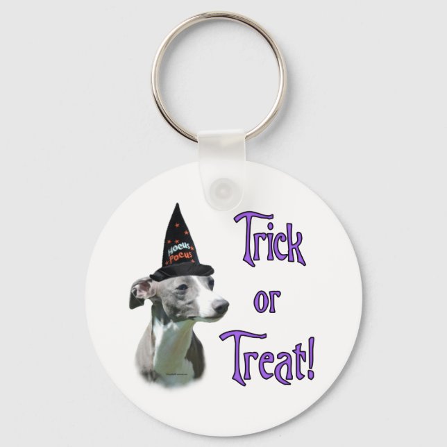 Italian Greyhound Trick Key Ring (Front)