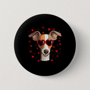 Italian Greyhound Valentine Heart Cute Dog Lovers  6 Cm Round Badge