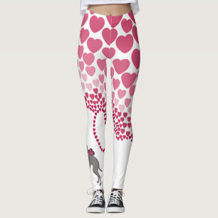 Italian Greyhound Valentines Day Leggings, Iggy Leggings
