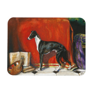 Italian Greyhound Watercolor Painting Magnet