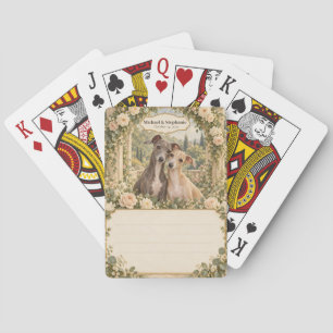 Italian Greyhound Wedding Guest Book Signing Deck Playing Cards