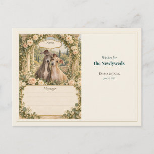 Italian Greyhound Wedding Guest Book Wishes Postcard