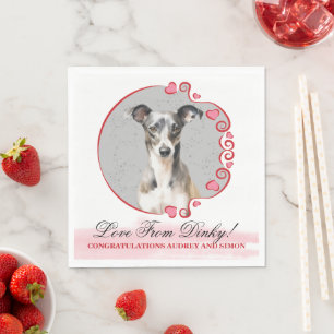 Italian Greyhound Wedding Napkins With Dogs Photo