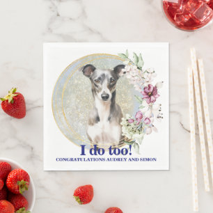 Italian Greyhound Wedding Napkins With Dogs Photo