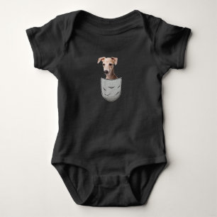 Italian Greyhound Whippet Chest Pocket For Dog Own Baby Bodysuit