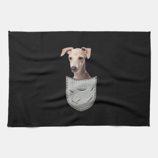 Italian Greyhound Whippet Chest Pocket For Dog Own Tea Towel