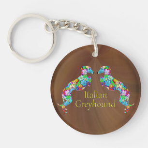 Italian Greyhounds Key Ring