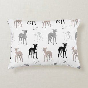 Italian Greyhounds or Whippets Mid-Century Modern  Decorative Cushion