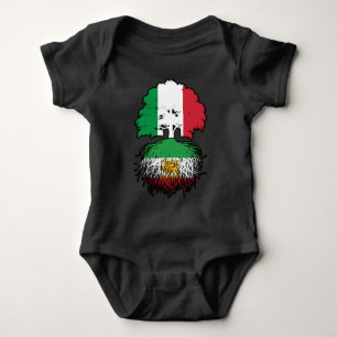 Italian Grown Iranian Roots Lion and Sun Baby Bodysuit