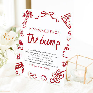 Italian Hand Drawn A Message From The Bump Sign